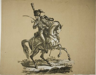 Kongelig Garde, bereden Hussard og Hest, nr. 6 af Carle Vernet