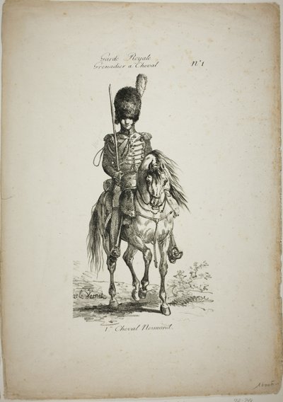 Royal Guard, Norman Mounted Grenadier and Horse, nr. 1 af Carle Vernet