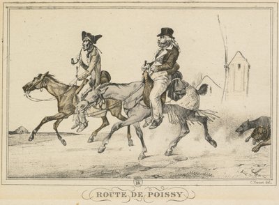 Scener i dagligdagen, veje og stier: Road to Poissy af Carle Vernet