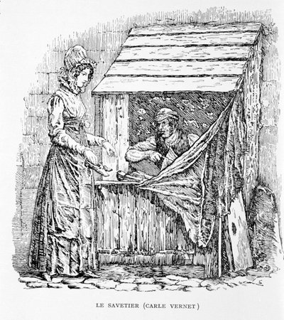 Savetieren. Carle Vernet gravering. 19. århundrede. af Carle Vernet