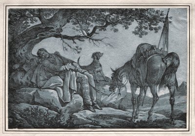 Den sovende soldat. af Carle Vernet
