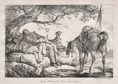 Den sovende soldat. af Carle Vernet