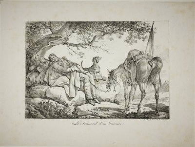 Sovende kriger af Carle Vernet