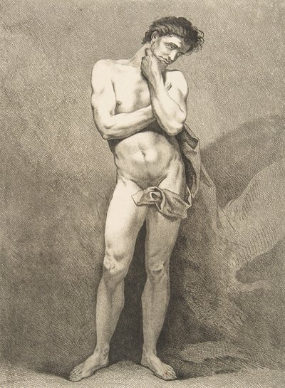 Et akademi: stående mand, 1742-43. af Carle van Loo