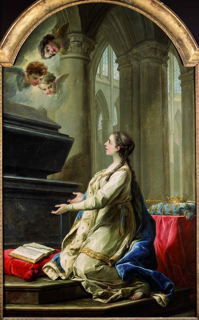Sankt Clotilde beder ved Sankt Martins grav, 1753. af Carle van Loo