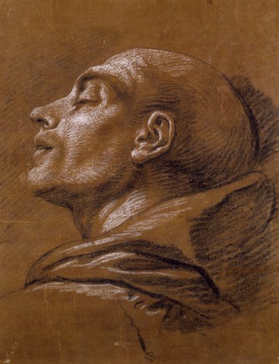 Studie, af Carle van Loo (1705-1765), sangvinsk tegning af Carle van Loo