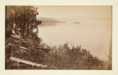 Fire jernbanescener og fire udsigter over Lake Tahoe: Lake Tahoe fra Artist Rocks af Carleton E. Watkins