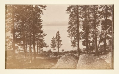 Fire jernbanescener og fire udsigter over Lake Tahoe: Lake Tahoe fra Warm Springs af Carleton E. Watkins