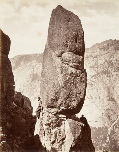 Magic Tower, Yosemite, ca. 1872, trykt ca. 1876. af Carleton E. Watkins.
