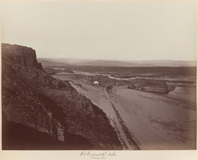Mt. Hood og Dalles, Columbia River af Carleton E. Watkins