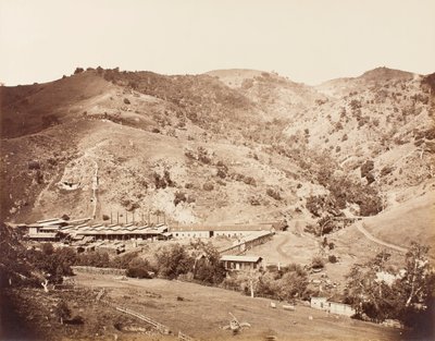 The Works and the Mine, New Almaden, Santa Clara, Californien af Carleton E. Watkins