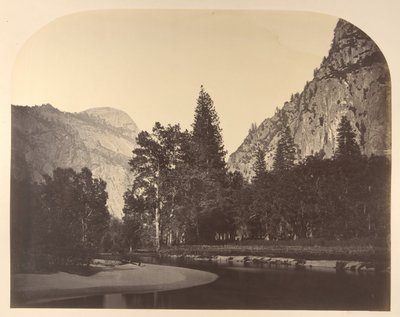 Camp Grove, nær Sentinel, 1861, Yosemite. af Carleton Emmons Watkins