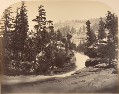 Cascade, Nevada Fall til venstre, Udsigt over Vernal Fall, 1861. af Carleton Emmons Watkins