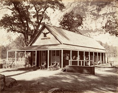 Cosmopolitan Saloon, ca. 1872, trykt ca. 1876. af Carleton Emmons Watkins