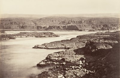 Passage of the Dalles, Oregon, 1867, trykt ca. 1876. af Carleton Emmons Watkins