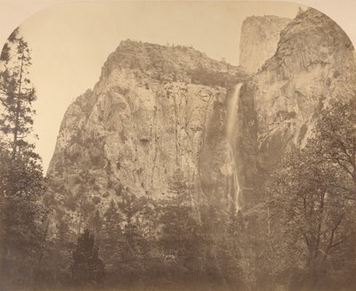 Drive, Brudeslør, 900 fod, Yosemite, 1861. af Carleton Emmons Watkins