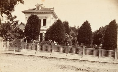 Charles Bernards bopæl. 312 Oak Street, San Francisco, Californien, ca. 1876. af Carleton Emmons Watkins