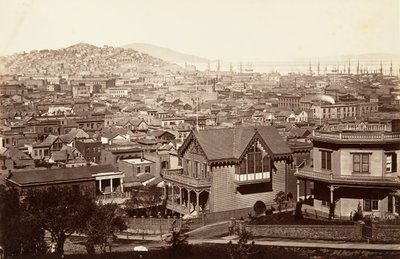 San Francisco, fra Rincon Hill, 1864, trykt ca. 1876. af Carleton Emmons Watkins