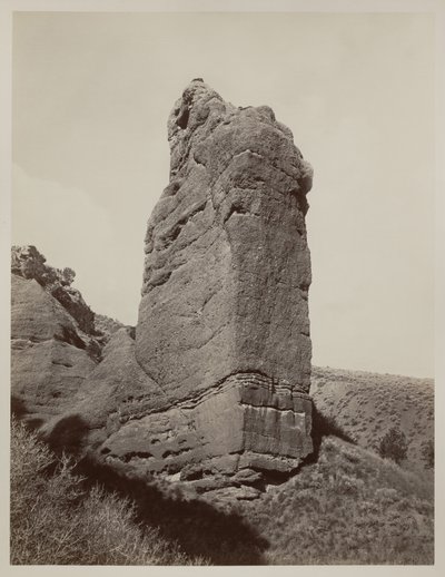 Sentinel Rock, Echo Canyon, Utah, 1873-74 af Carleton E. Watkins