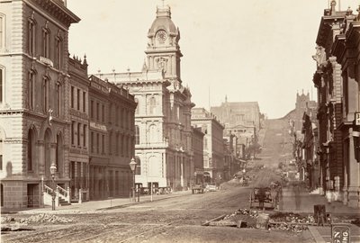 South Side of California Street, 1864, trykt ca. 1876. af Carleton Emmons Watkins