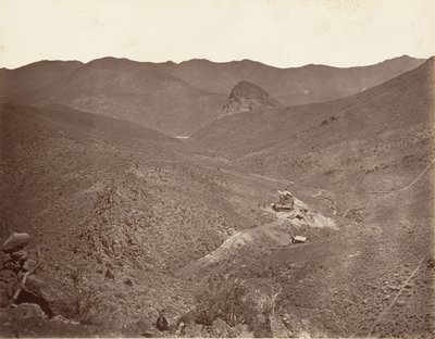 Sutro Tunnelskakt nr. 2, 1875, trykt ca. 1876. af Carleton Emmons Watkins