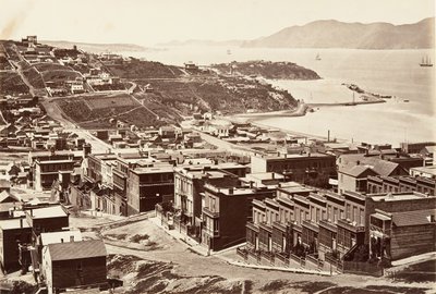 Den Gyldne Port, 1868-69, trykt ca. 1876. af Carleton Emmons Watkins