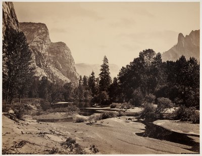 Op ad Yosemite Valley fra foden af El Capitan af Carleton Emmons Watkins