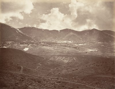 Virginia City, 1875, trykt ca. 1876. af Carleton Emmons Watkins