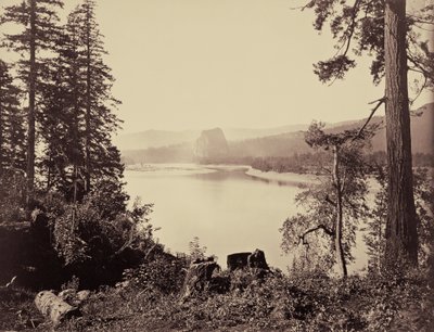 Castle Rock, Columbia River af Carleton Watkins