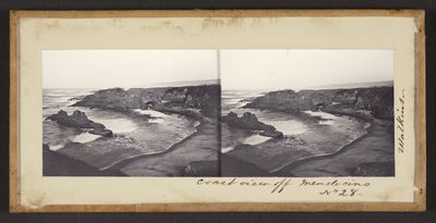 Kystudsigt ud for Mendocino af Carleton Watkins