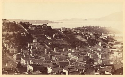[Golden Gate fra Telegraph Hill, S.F.] af Carleton Watkins