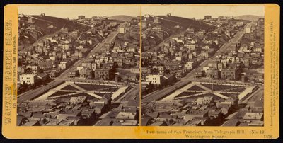 Panorama af San Francisco fra Telegraph Hill, Washington Square af Carleton Watkins