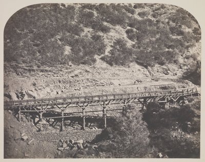 Railroad Bridge, Cape Horn, Mariposa County af Carleton Watkins