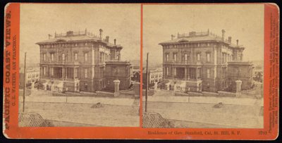 Residence of Gov. Stanford, Cal. St. Hill, S.F af Carleton Watkins