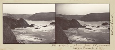 Albion -floden fra kysten, Mendocino af Carleton Watkins