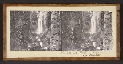 Vernal -faldet. 300 ft. Yo Semit af Carleton Watkins