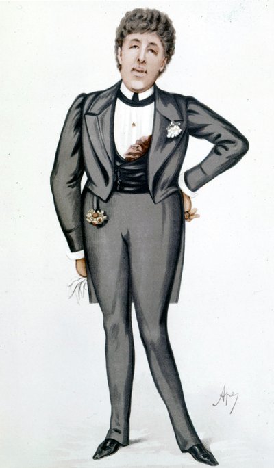 Tegnefilm af Oscar Wilde (1854 - 1900) af Carlo Pellegrini (1839 - 1889) - i "" Vanity Fair"" den 24. maj af Carlo Pellegrini