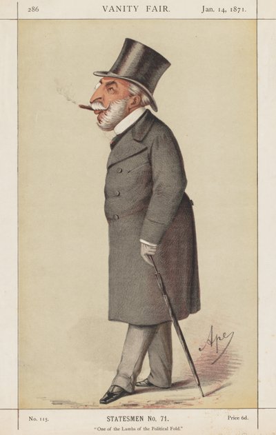 Vanity Fair: Statesman, nr. 71 "One of the Lambs of the Political Fold" af Carlo (Ape) Pellegrini