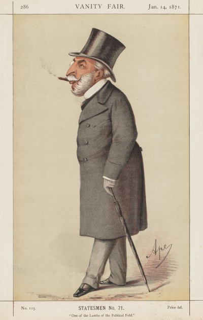 Vanity Fair: Statesman, No. 71 One of the Lambs of the Political Fold, 1871. af Carlo