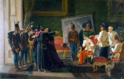 Ugo Bassi og hans søster Carlotta i Villa Spada, ca 1866, olie på lærred, af Carlo Ademollo (1825-1911) af Carlo Ademollo