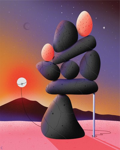 Mod solen, mod os, 2020 (digital illustration) af Carlo Alberto Giardina