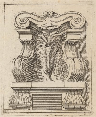 Arkitektonisk motiv med en vase af Carlo Antonio Buffagnotti