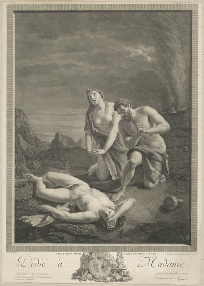 Adam og Eva ved Abels lig af Carlo Antonio Porporati