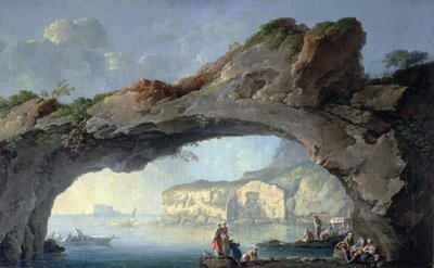 En stor klippebue med udsigt til Napolihavet af Carlo Bonaria or Bonavia