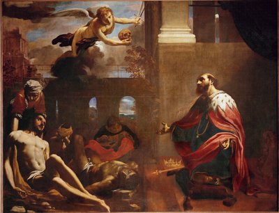 Sankt Louis IX, konge af Frankrig, beder for pestens ophør (maleri på lærred) af Carlo Bononi