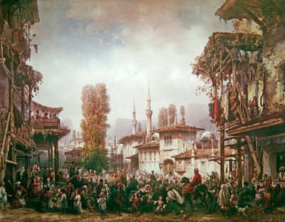 Gadebillede i Konstantinopel af Carlo Bossoli