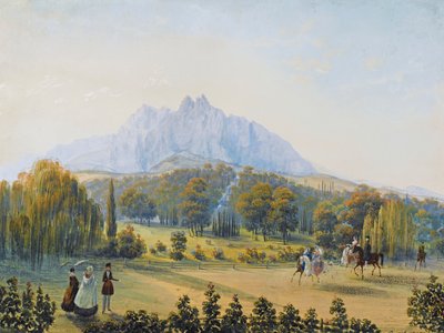 Udsigt over Miskhor på Krim, 1841-1842. af Carlo Bossoli