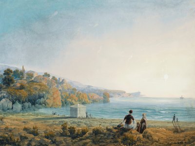Udsigt over Miskhor på Krim, 1841-1842. af Carlo Bossoli