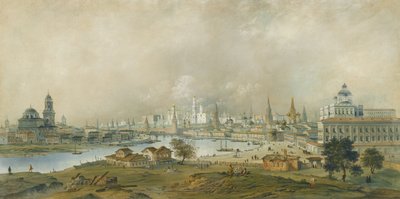 Udsigt over Kreml fra Ustinsky-broen af Carlo Bossoli