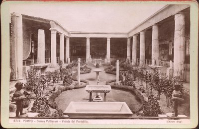 Familien Vettiis hus i Pompeji, ca. 1880 (fotografi) af Carlo Brogi
